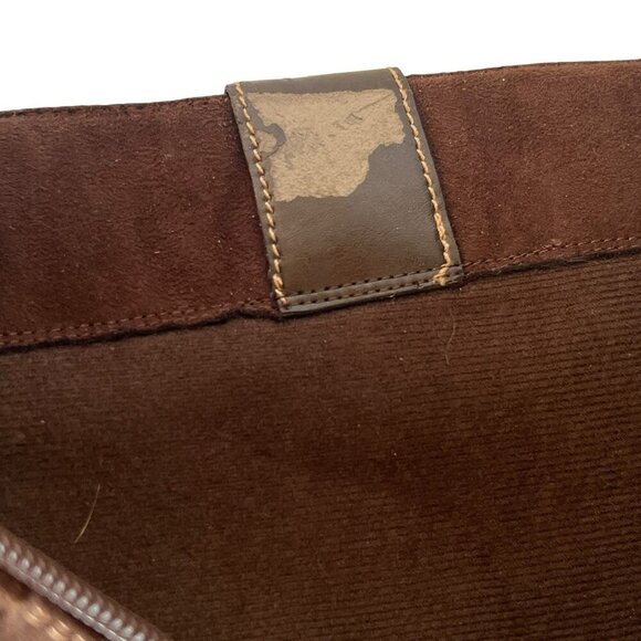 Predictions Womens 11 High Heel Brown Suede Slouchy Boots Mid Calf Boho Hippie - Picture 11 of 16